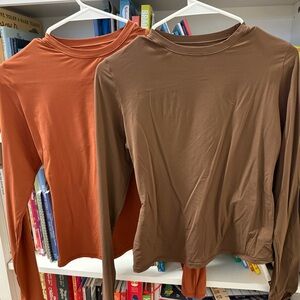 SKIMS Long Sleeve Bundle - Cocoa and Saffron